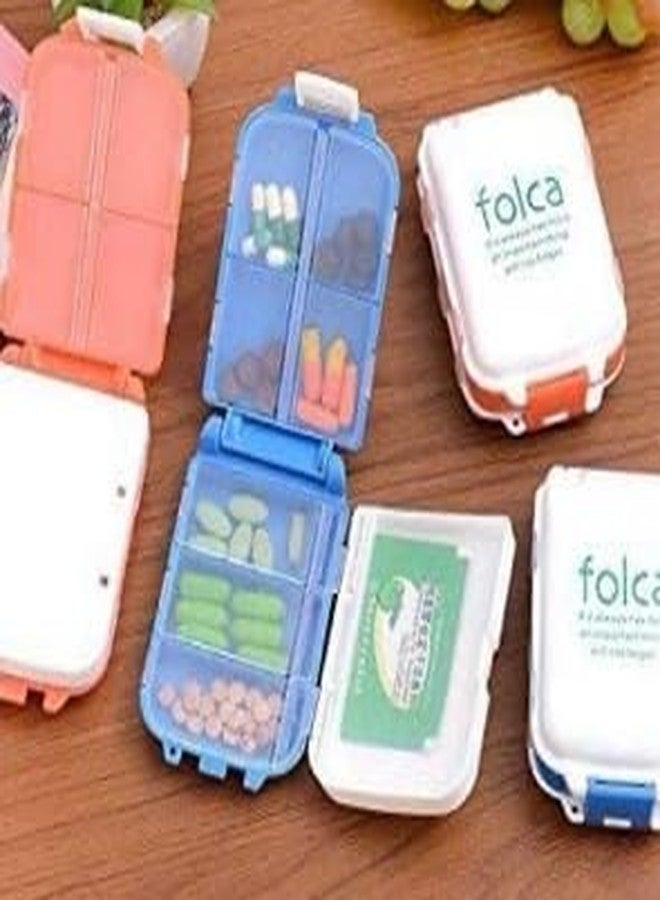 PentaDeco 7-Day Pill Reminder Box | Round Medicine Storage Case with 7 Compartments | Portable Mini Tablet Organizer for Daily Use - Image 4